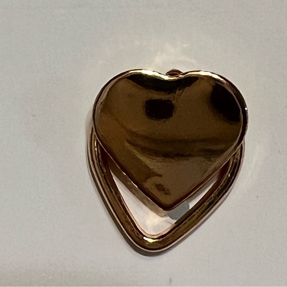 💎NEW Two For One-Double Heart Gold Stud Earrings, Secure Lock Backing - Picture 7 of 8